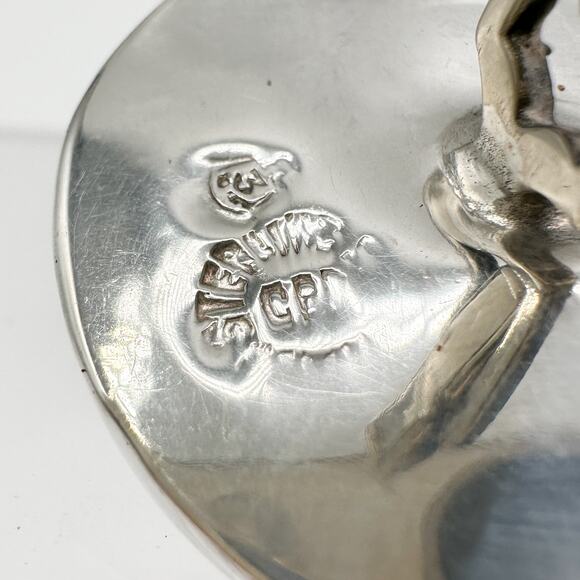 Taxco Sterling Silver Abalone Cufflinks Inlayed Mother of Pearl Round Vintage - Picture 9 of 13